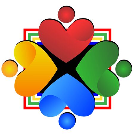 People of Hearts Logoのイラスト素材