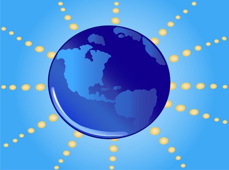 World with raysのイラスト素材