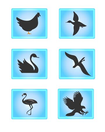 Bird Iconsのイラスト素材