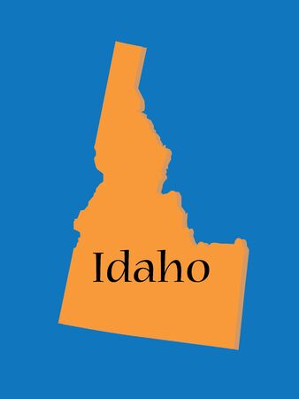 Idaho State Mapのイラスト素材