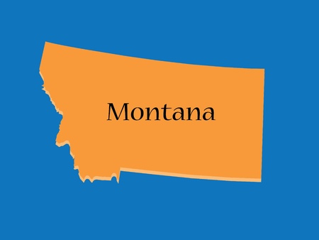 Montana State Mapのイラスト素材