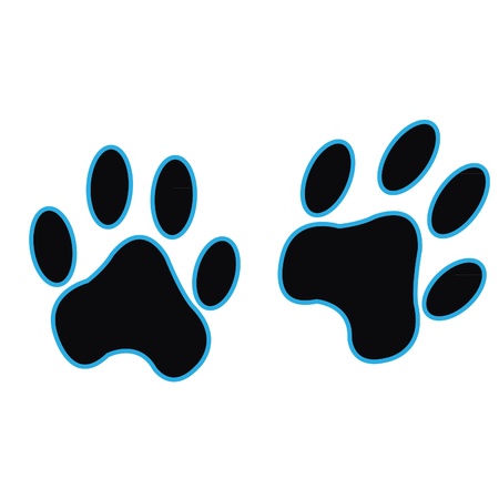 Black paw printer のイラスト素材
