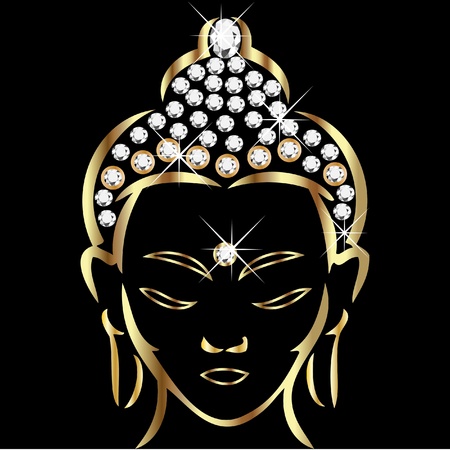 Gold buddha statusのイラスト素材