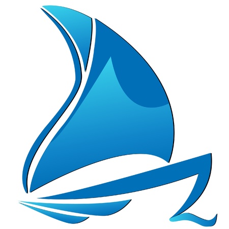 Boat symbol creative logoのイラスト素材