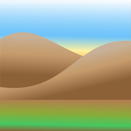 Field and mountainsのイラスト素材