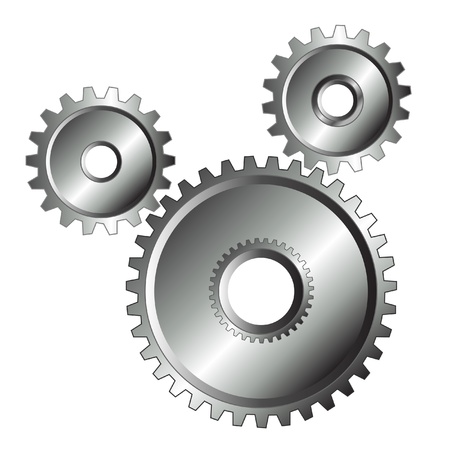 Chrome gears isolated designのイラスト素材