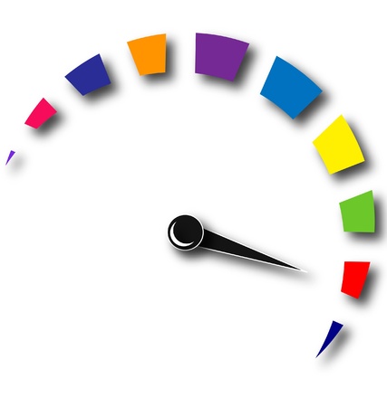 Speed odometer colorful logo のイラスト素材