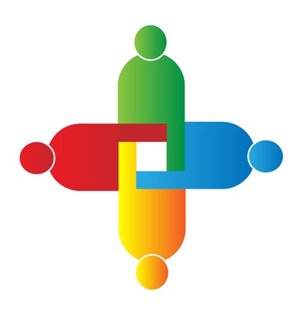 Teamwork union logo のイラスト素材