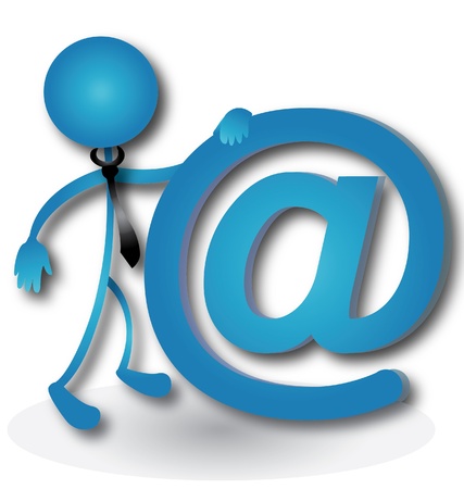 People with the email sign vectorのイラスト素材
