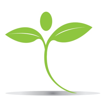 Green leaves figure logo vector eps10のイラスト素材