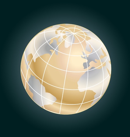 Gold globe  stockのイラスト素材
