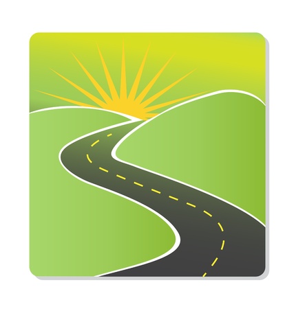 Road to sun  stockのイラスト素材