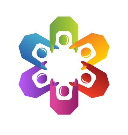 Teamwork people logo のイラスト素材