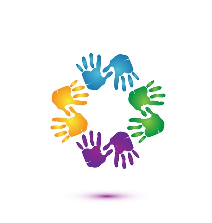 Hands team logo vectorのイラスト素材