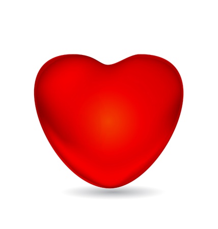Heart glossy illustration のイラスト素材