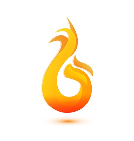 flames stylized icon illustrationのイラスト素材
