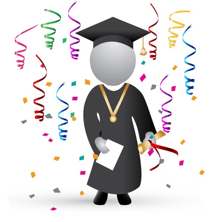 Graduation day and celebration backgroundのイラスト素材