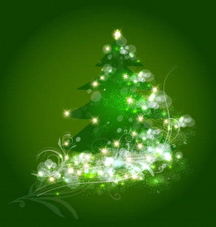 Christmas tree ornament card vectorのイラスト素材