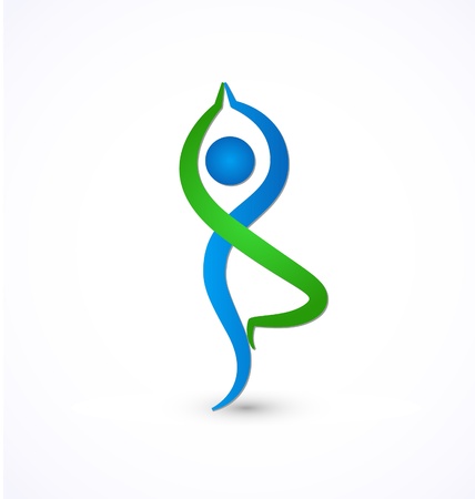 Yoga pose healthy life icon vector のイラスト素材