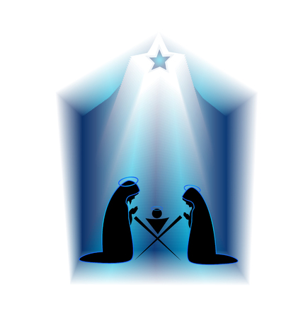 Christmas Nativity sceneのイラスト素材