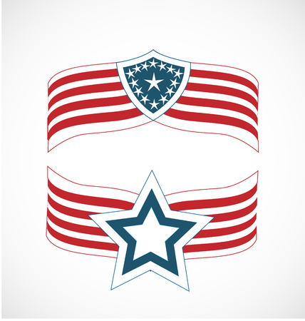 American flags illustrationのイラスト素材