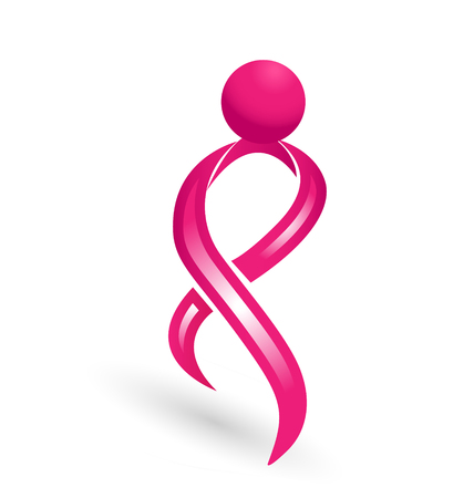 Breast cancer icon awareness ribbonのイラスト素材
