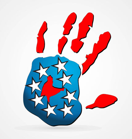 American hand icon illustration concept designのイラスト素材