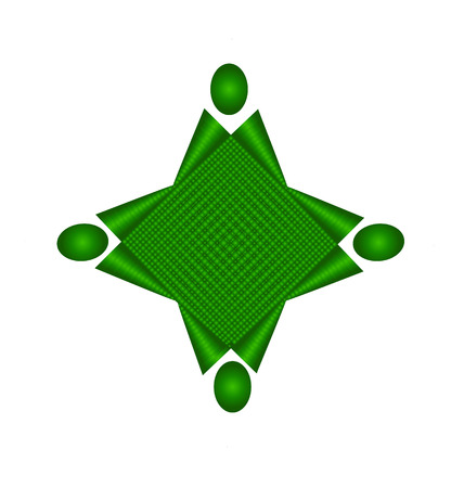 Team union green application icon businessのイラスト素材