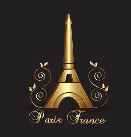 Eiffel Tower Paris-France vector backgroundのイラスト素材