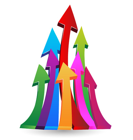 Business Arrows growing upのイラスト素材