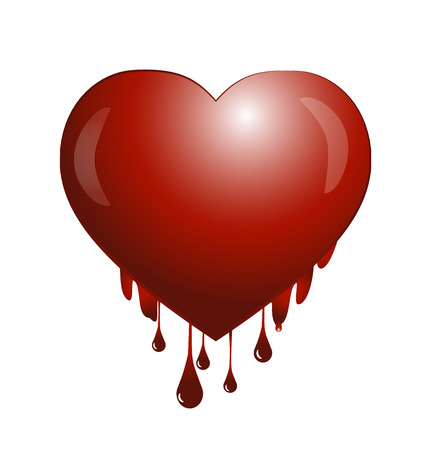 Suffered blooding heart of loveのイラスト素材