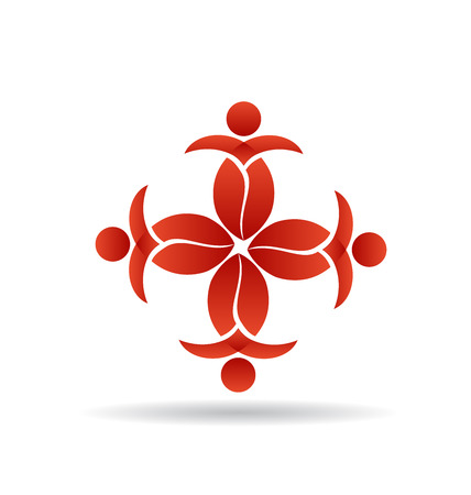 Teamwork nature leafs identity card icon backgroundのイラスト素材