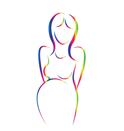 Pregnant woman expecting a baby vector imageのイラスト素材