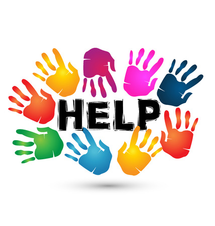 Hands help icon. Voluntary symbol backgroundのイラスト素材