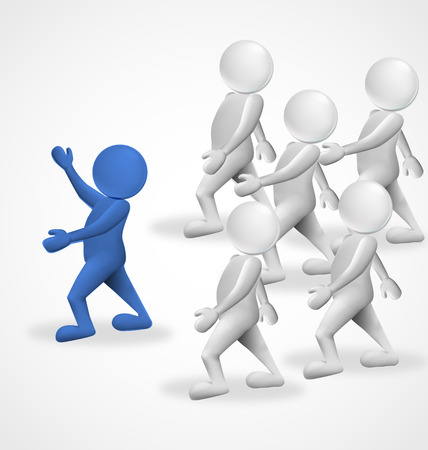3d people leader business group vector symbolのイラスト素材