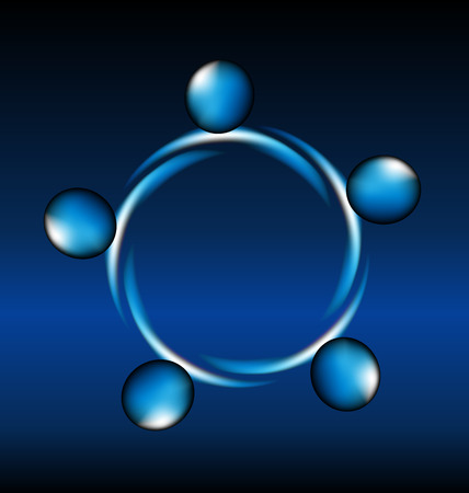 Teamwork hug people logo vector. Concept of unity and helpingのイラスト素材