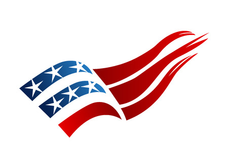 USA Flag logo vectorのイラスト素材