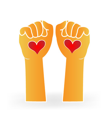 Love hands identity card icon vectorのイラスト素材