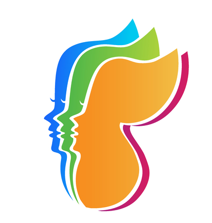 Butterflies sexy women faces vector imageのイラスト素材