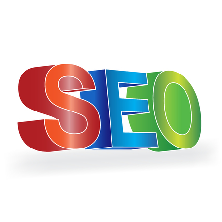 SEO - Search Engine Optimization 3D colorul designのイラスト素材