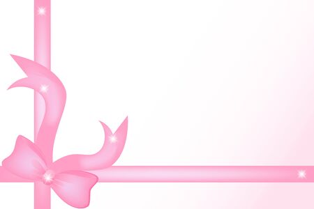 Pink bow template id cardのイラスト素材