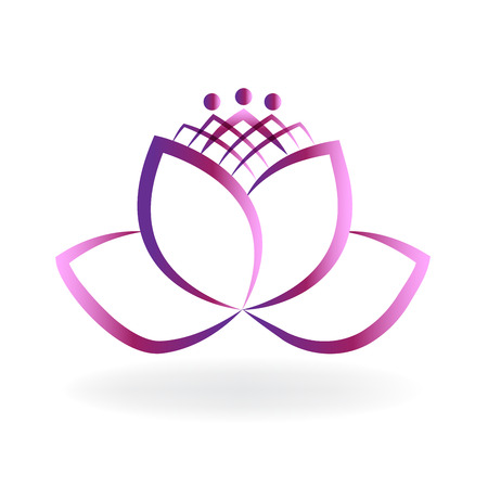 Lotus flower people symbol iconのイラスト素材