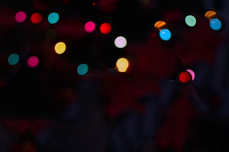 Colorful bubble bokeh background templateの写真素材