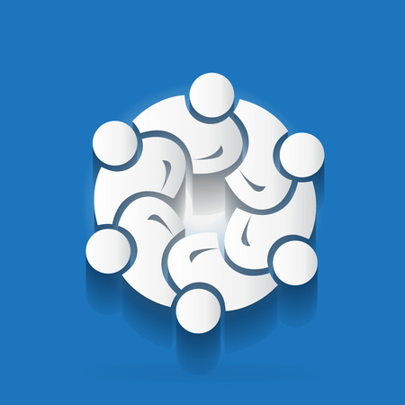 Logo teamwork unity business peopleのイラスト素材