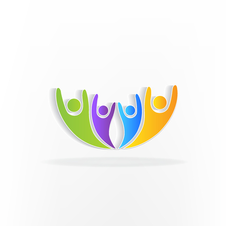 Successful group of people identity business card icon logoのイラスト素材