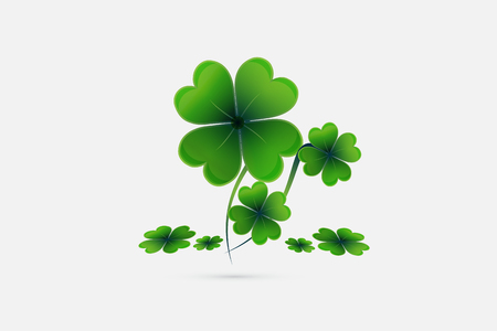 St. Patrick's day lucky plant greetings card templateのイラスト素材