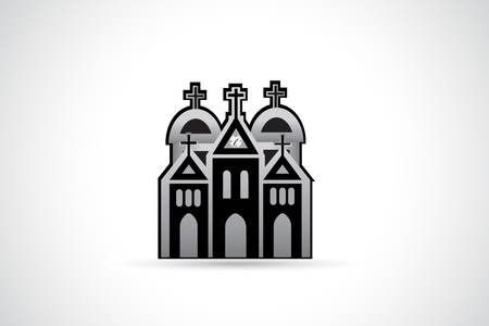 Church image in monochrome  Illustration.のイラスト素材