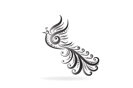 Ancient bird logo vector imageのイラスト素材
