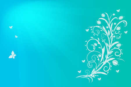 Floral vintage vector backgroundのイラスト素材