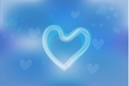 Hearts in the sky vector backgroundのイラスト素材